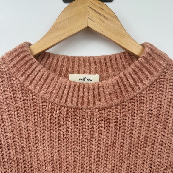 Aritzia Wilfred Essential Chenille Crewneck Ribbed Sweater Women’s XXS Fall Chic - Picture 6 of 13